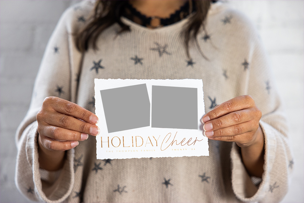 Holiday cheer foil card hands preview