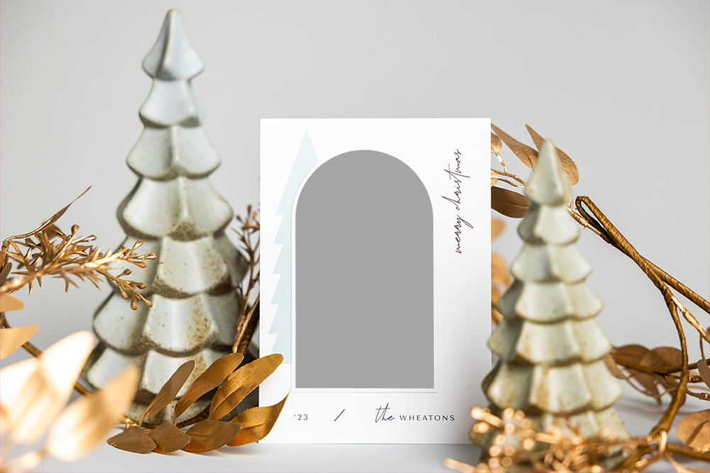Vertical christmas card styled preview