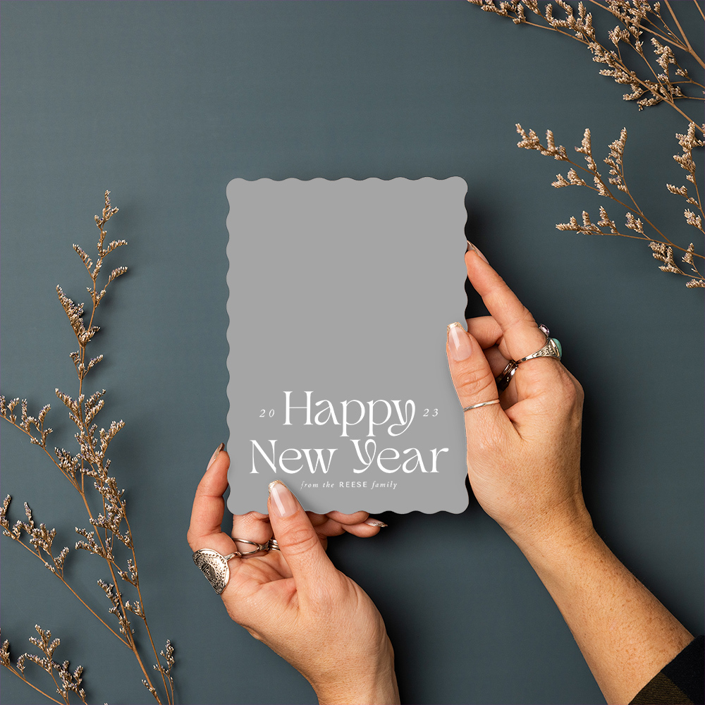 Whcc 2023 a modern new year card dark green sprigs hand 3 preview